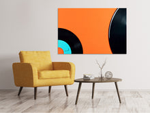 Load image into Gallery viewer, Canvas print Retro vinyl record motif