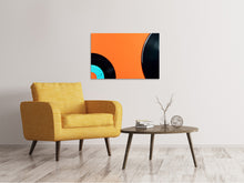 Load image into Gallery viewer, Canvas print Retro vinyl record motif