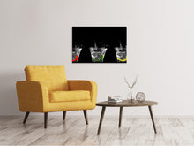 Load image into Gallery viewer, Canvas print Splashing water glasses