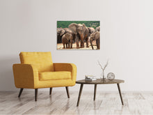 Load image into Gallery viewer, Canvas print Elephant herd in Africa