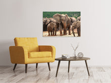 Load image into Gallery viewer, Canvas print Elephant herd in Africa