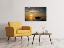 Load image into Gallery viewer, Canvas print Love the sunset by the sea