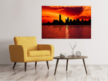 Load image into Gallery viewer, Canvas print NYC skyline at dusk
