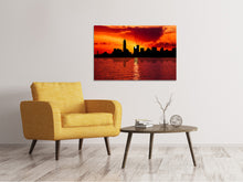 Load image into Gallery viewer, Canvas print NYC skyline at dusk
