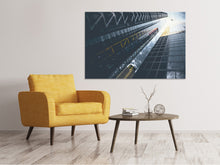 Load image into Gallery viewer, Canvas print Helicopter over skyscraper