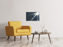 Load image into Gallery viewer, Canvas print Helicopter over skyscraper