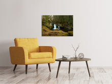 Load image into Gallery viewer, Canvas print Small waterfall in the forest