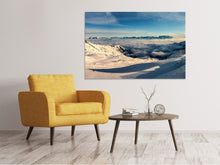 Load image into Gallery viewer, Canvas print Above the clouds in the snow