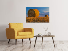 Load image into Gallery viewer, Canvas print straw bales