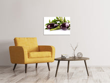 Load image into Gallery viewer, Canvas print Fresh eggplants
