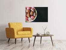 Load image into Gallery viewer, Canvas print A bowl of macaroons