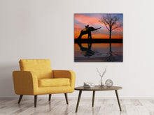 Load image into Gallery viewer, Canvas print Elephant in the evening light