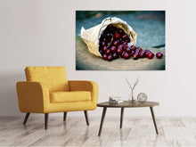 Load image into Gallery viewer, Canvas print A bag of cherries