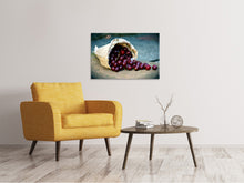Load image into Gallery viewer, Canvas print A bag of cherries