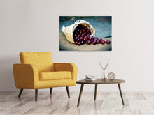 Load image into Gallery viewer, Canvas print A bag of cherries