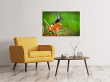 Load image into Gallery viewer, Canvas print The Tiger Lily and the butterfly