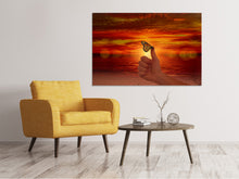 Load image into Gallery viewer, Canvas print The butterfly in the evening light