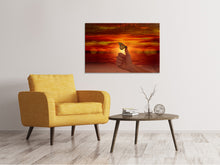 Load image into Gallery viewer, Canvas print The butterfly in the evening light
