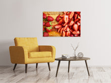 Load image into Gallery viewer, Canvas print Fresh strawberries