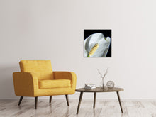 Load image into Gallery viewer, Canvas print Calla Close up in white
