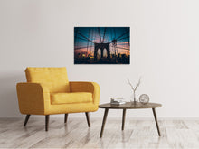 Load image into Gallery viewer, Canvas print Brooklyn Bridge in the evening light