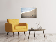 Load image into Gallery viewer, Canvas print Footprints in the sand on the beach