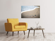 Load image into Gallery viewer, Canvas print Footprints in the sand on the beach