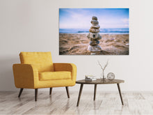 Load image into Gallery viewer, Canvas print Stone pile on the beach