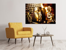 Load image into Gallery viewer, Canvas print Golden Buddhas