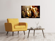 Load image into Gallery viewer, Canvas print Golden Buddhas
