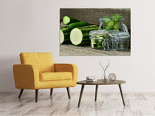 Load image into Gallery viewer, Canvas print Zucchinis and cucumbers
