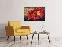 Load image into Gallery viewer, Canvas print Lily flowers with water drops