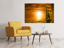 Load image into Gallery viewer, Canvas print Sailing ship in the sunset