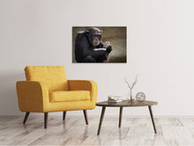 Load image into Gallery viewer, Canvas print Sweet chimpanzee