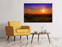 Load image into Gallery viewer, Canvas print Sunset at the flower field