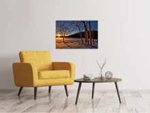 Load image into Gallery viewer, Canvas print Birches in the sunset