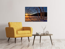 Load image into Gallery viewer, Canvas print Birches in the sunset