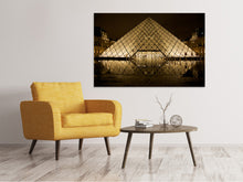 Load image into Gallery viewer, Canvas print At night at the Louvre