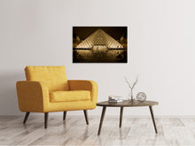 Load image into Gallery viewer, Canvas print At night at the Louvre