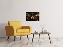 Load image into Gallery viewer, Canvas print At night in Amsterdam