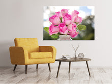 Load image into Gallery viewer, Canvas print Bouquet of roses in pink