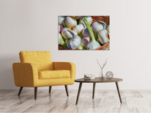 Load image into Gallery viewer, Canvas print Fresh garlic