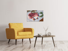 Load image into Gallery viewer, Canvas print Raw veal cutlet