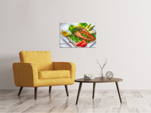 Load image into Gallery viewer, Canvas print Salmon plate