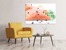 Load image into Gallery viewer, Canvas print Raw salmon