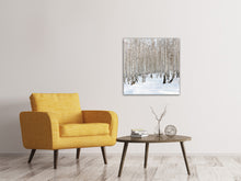 Load image into Gallery viewer, Canvas print Birch Forest Tracks In Snow