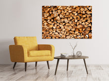 Load image into Gallery viewer, Canvas print Stacked Wood