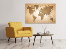 Load image into Gallery viewer, Canvas print Map Of The World In Vintage