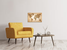 Load image into Gallery viewer, Canvas print Map Of The World In Vintage