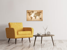 Load image into Gallery viewer, Canvas print Map Of The World In Vintage